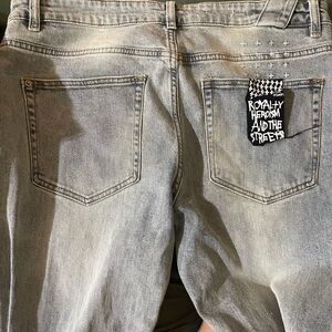 Ksubi Light Gray Jeans with Graphic Detail